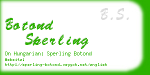 botond sperling business card